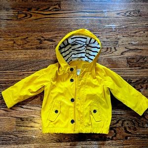 Precious bright yellow raincoat, Baby Gap size 18-24mo